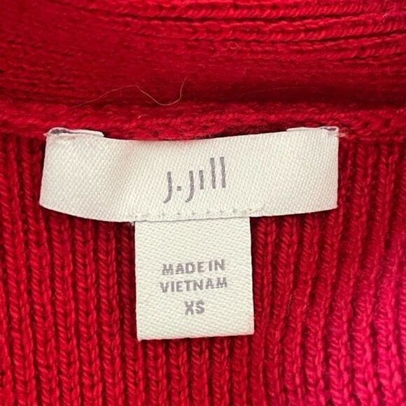 J. JILL Cowl Neck Sweater Red XS - Picture 8 of 9